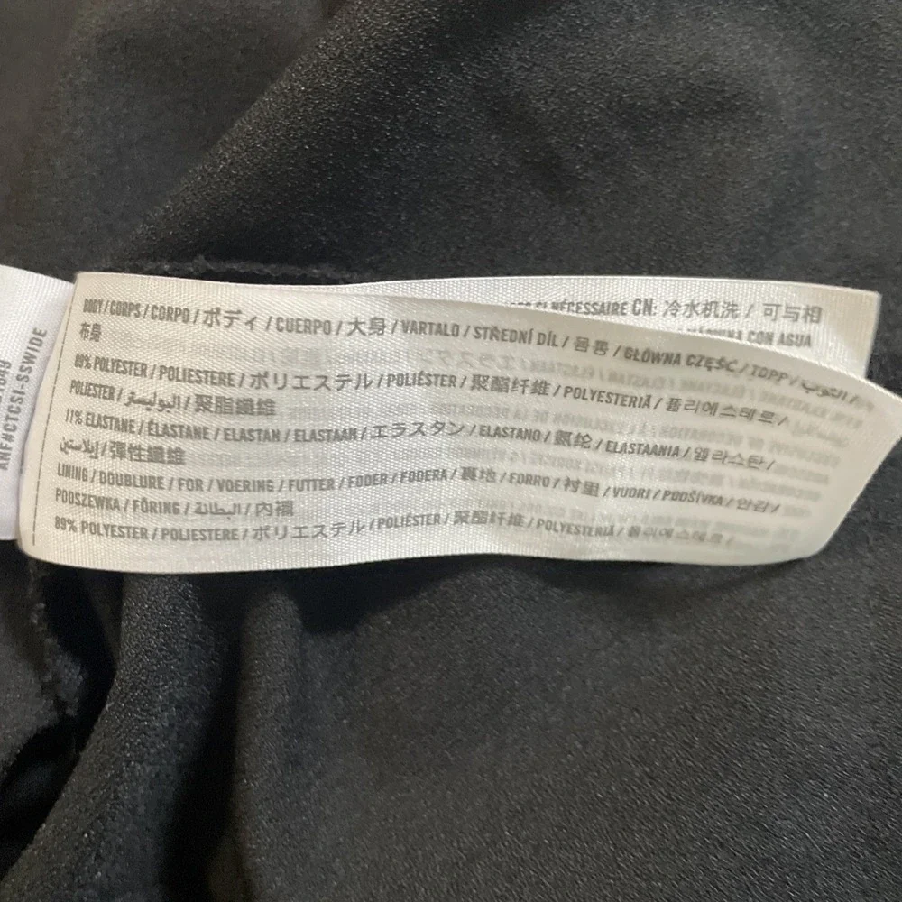 Abercrombie And Fitch Black Mini Sundress Spaghetti Strap Zip Womens Size Small - Picture 7 of 8